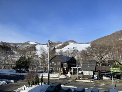 Asarigawa Onsen Ski Resort view from hotel room Otaru
